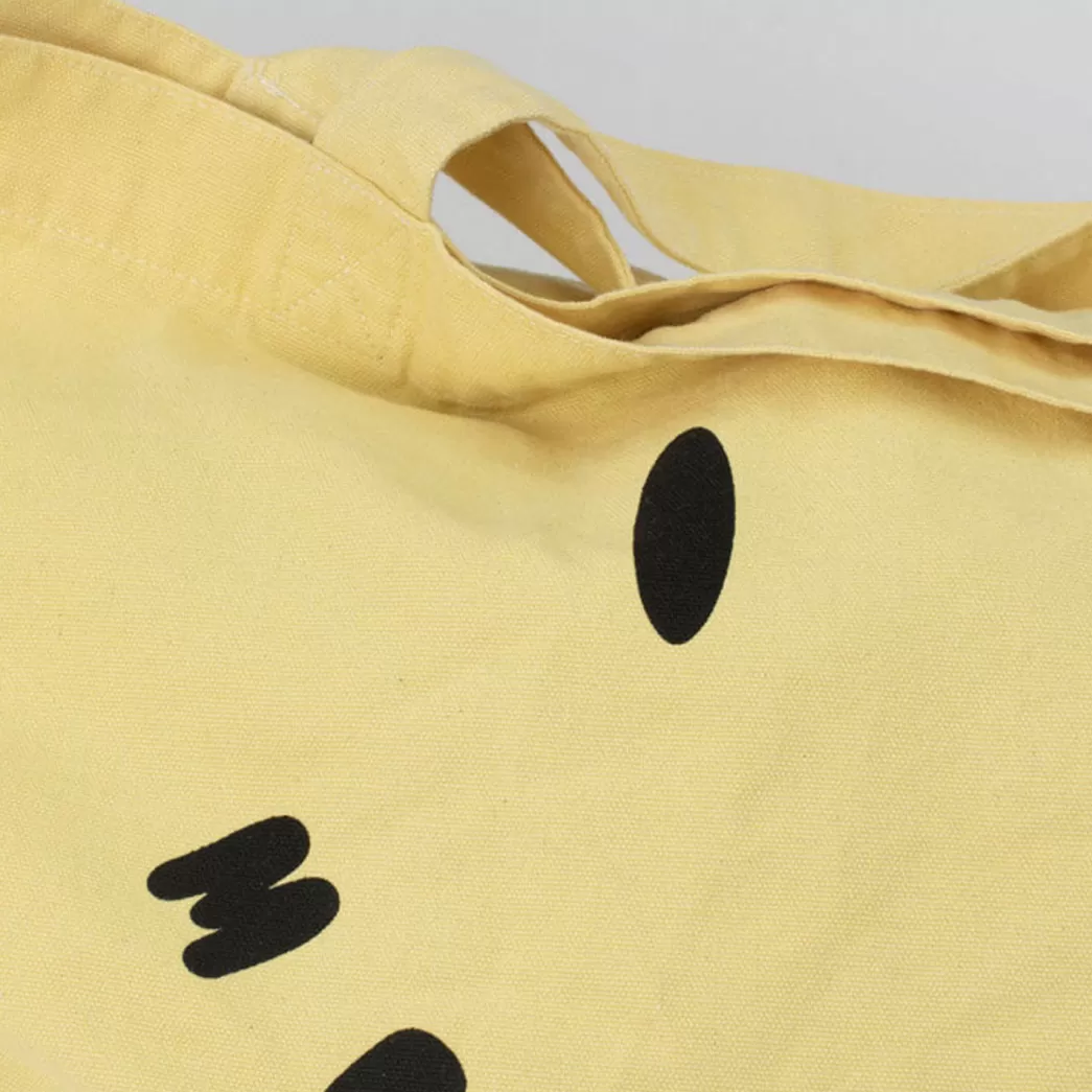 Mujer Mercules Canvas Tote Smiley Amarillo