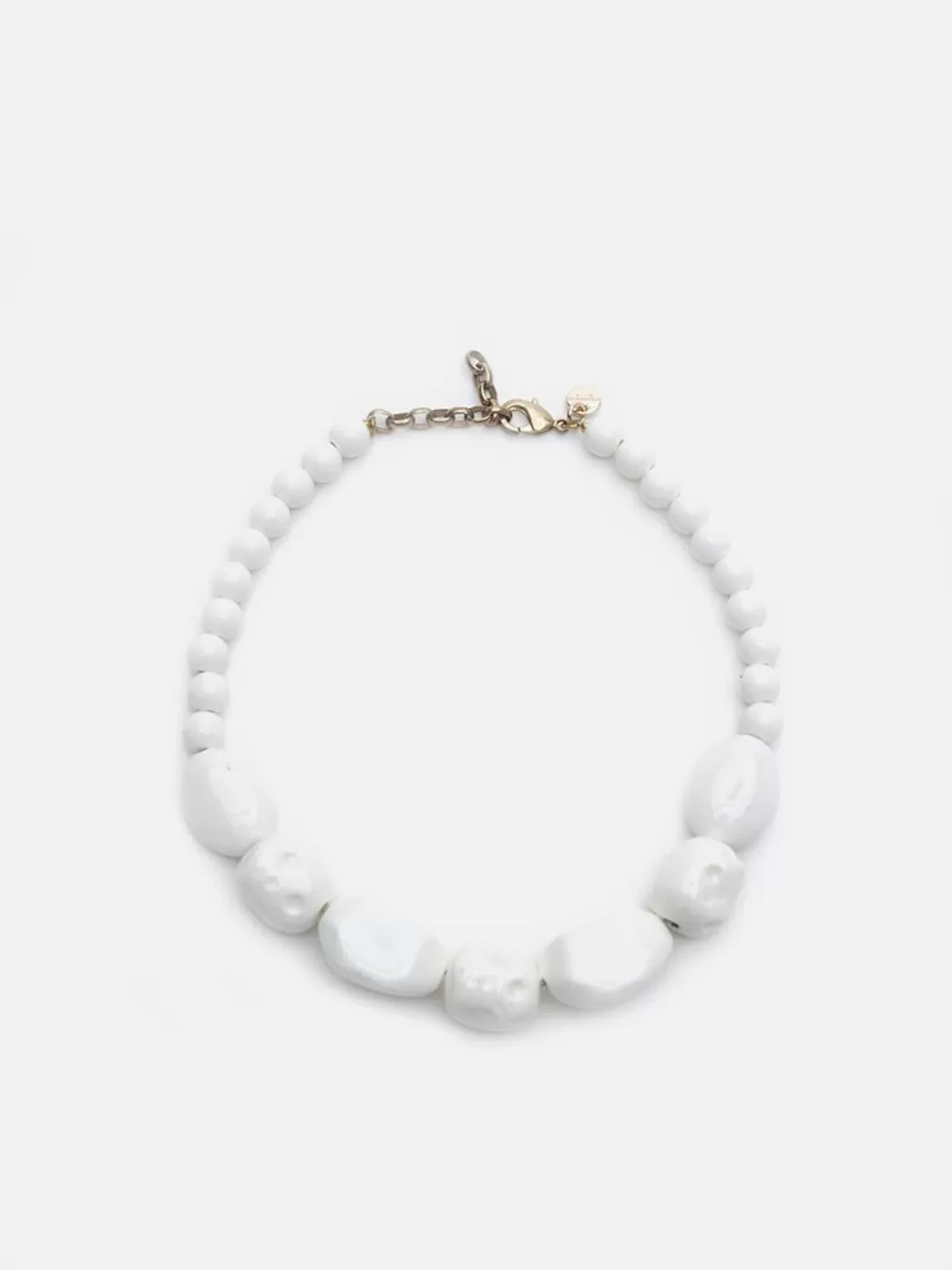 Mujer Mercules Collar Ceramica Blanco