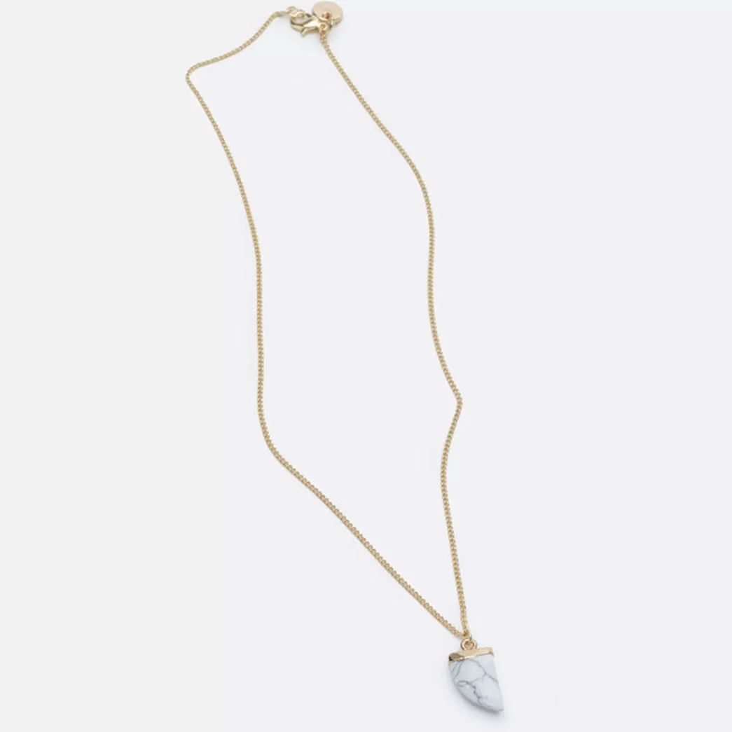 Mujer Mercules Collar Cuerno Marmol