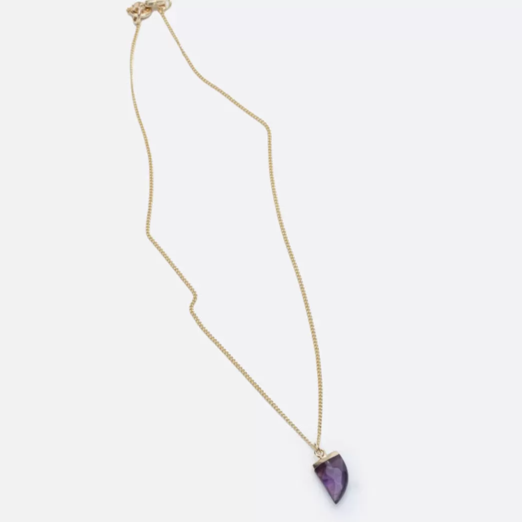 Mujer Mercules Collar Cuerno Morado
