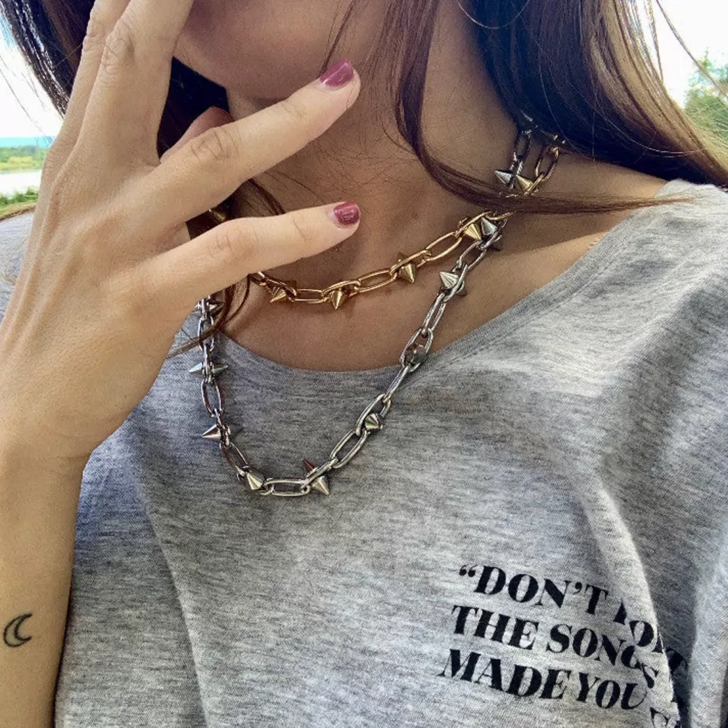 Mujer Mercules Collar Spike Oro