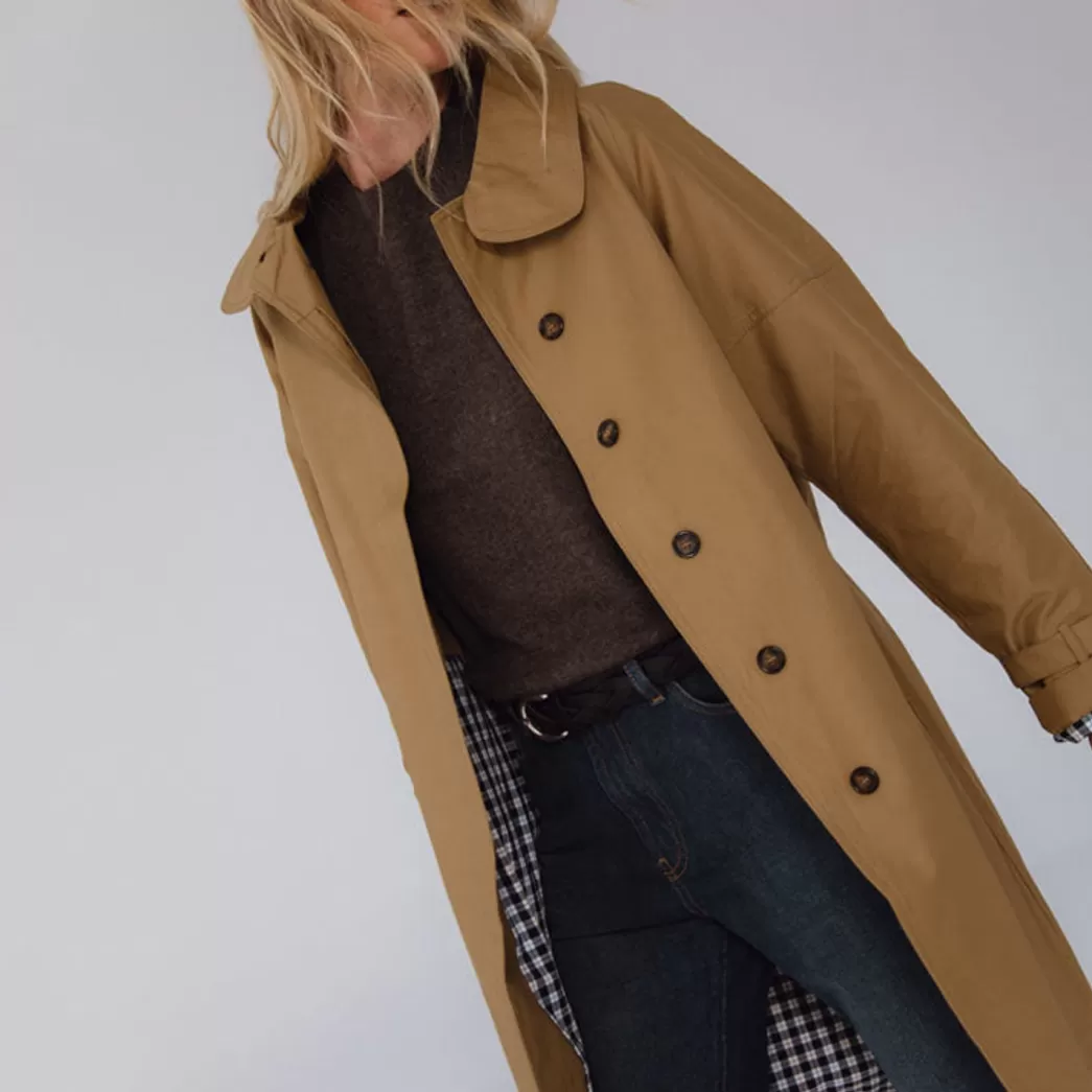 Mujer Mercules Gabardina Camel