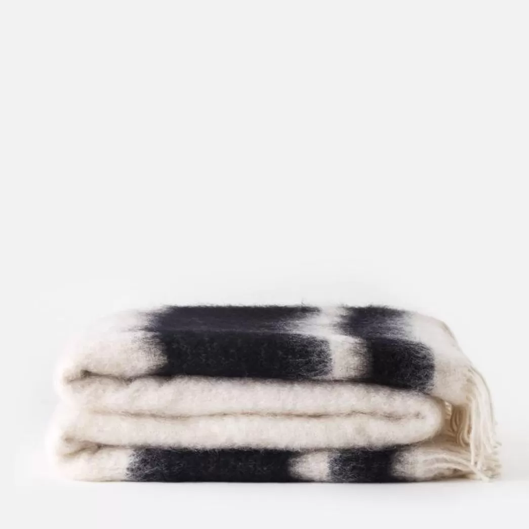 Mujer Mercules Manta De Mohair Blanco Y Negro