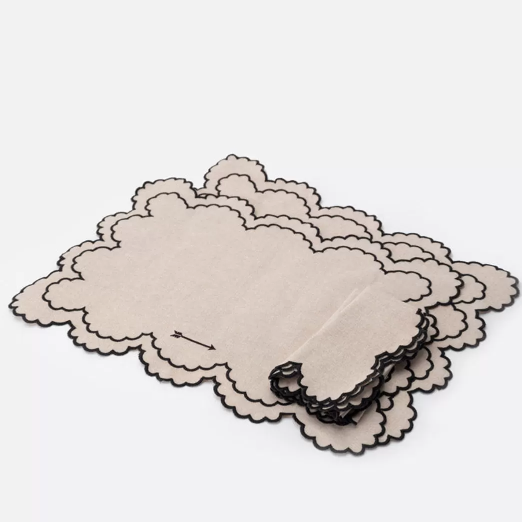 Mujer Mercules Pack 2 Manteles Individuales Y Servilletas Beige