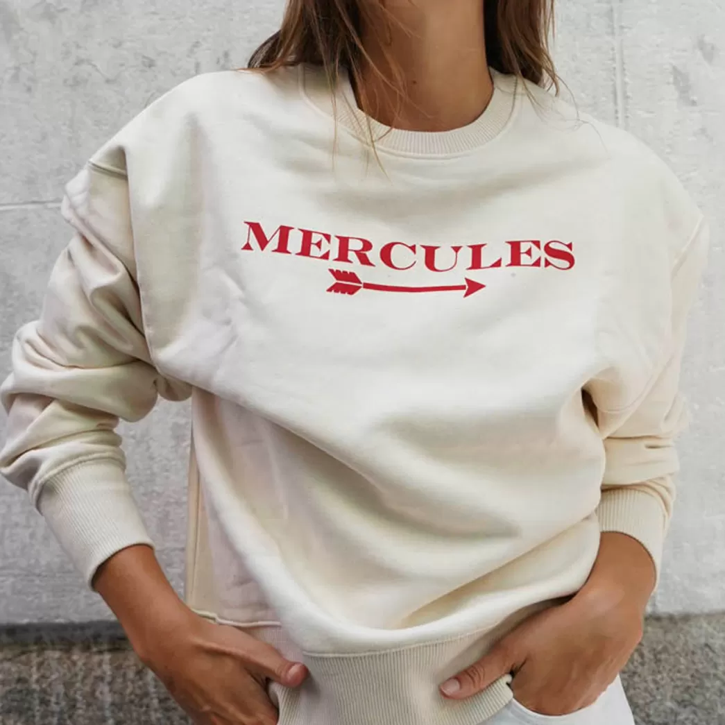 Mujer Mercules Sudadera Logo Crudo