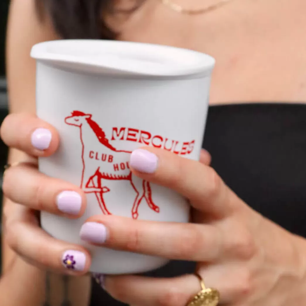 Mujer Mercules Vaso Take Away Pequeno Blanco Club House